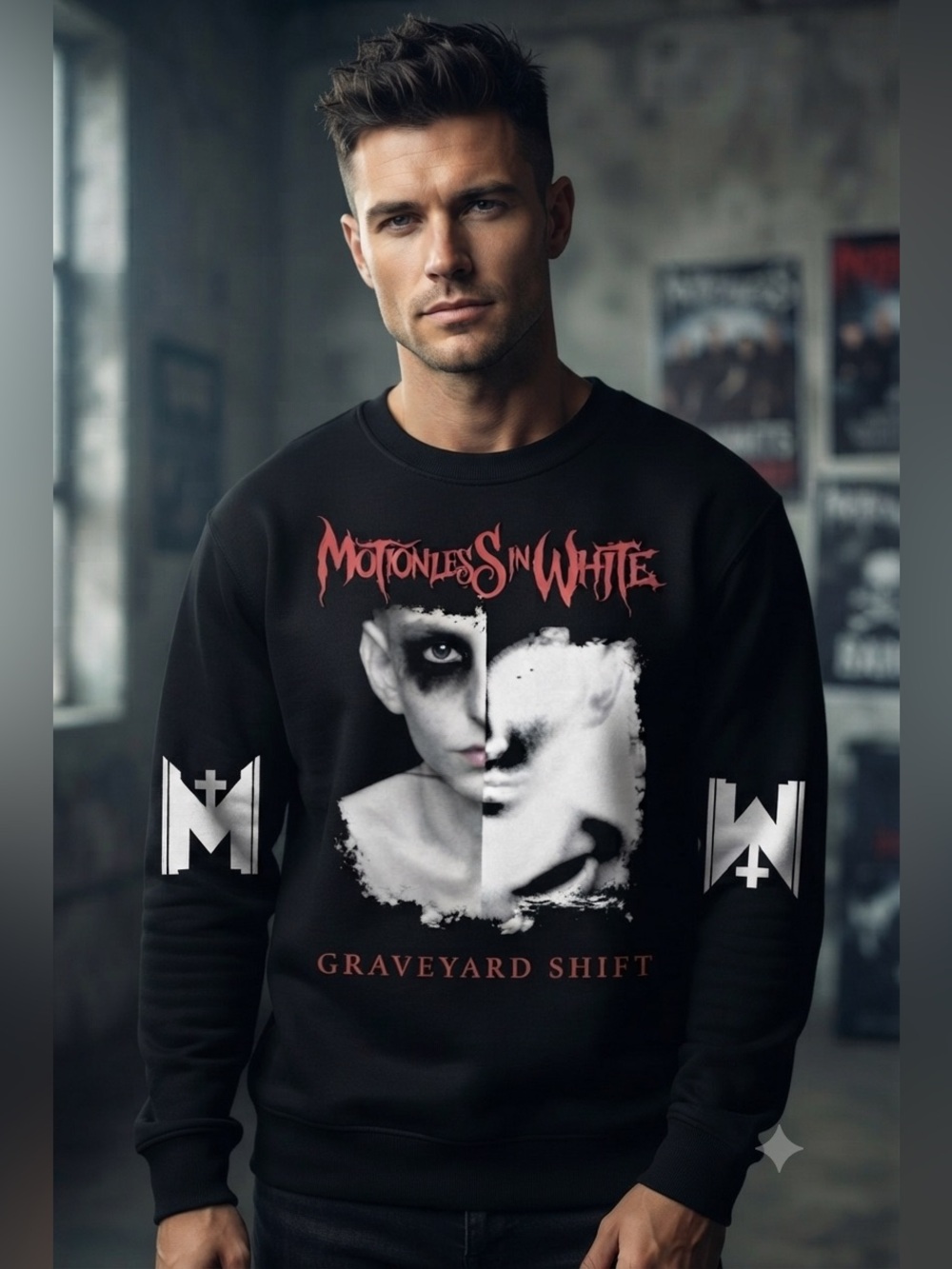 Motionless in White. Graveyard Shift. Gildan. Sweatshirt Long Sleeve!!!